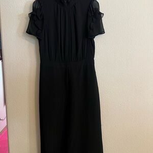 Vince Camuto Black Jumpsuit with Ruffle Sleeves